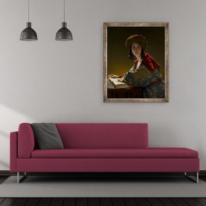 Tablou inramat - Friedrich von Amerling - Tanara femeie din est, 50 x 60 cm - Img 2
