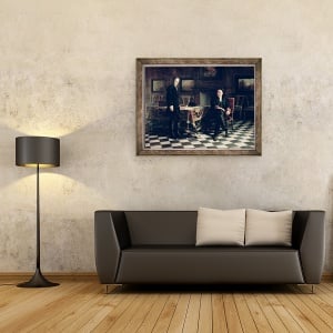 Tablou inramat - Ge - Petru cel Mare il interogheaza pe tarevici Alexei Petrovici la Peterhof, 60 x 80 cm - Img 2