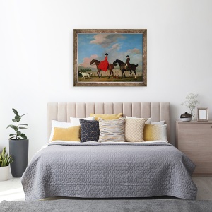 Tablou inramat - George Stubbs - John si Sophia Musteri calarind la Colwick Hall, 70 x 90 cm - Img 3