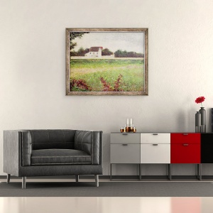 Tablou inramat - Georges Pierre Seurat - Peisaj in Ile-de-France, 50 x 60 cm - Img 2