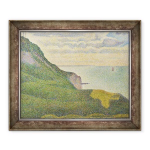 Tablou inramat - Georges Pierre Seurat - Seascape la Port-en-Bessin, Normandia, 50 x 60 cm