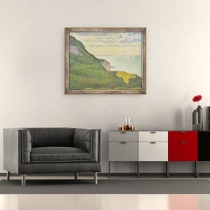 Tablou inramat - Georges Pierre Seurat - Seascape la Port-en-Bessin, Normandia, 50 x 60 cm - Img 2