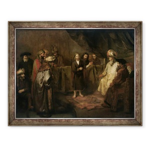 Tablou inramat - Gerbrandt van den Eeckhout - Pruncul Hristos in Templu, 70 x 90 cm