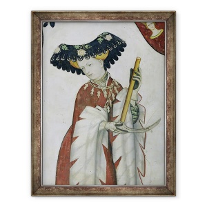 Tablou inramat - Giacomo Jaquerio - Cele noua Worthies si cele noua femei demne, detalii ale lui Delphine, 70 x 90 cm