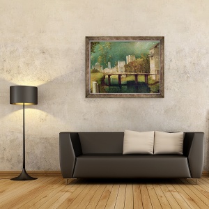 Tablou inramat - Giorgione - Peisaj urban, 60 x 80 cm - Img 2