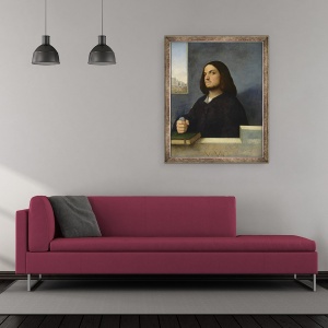 Tablou inramat - Giorgione - Portret De Un Gentleman Venetian, 50 x 60 cm - Img 2