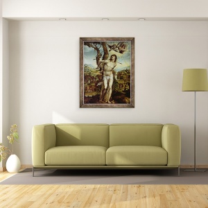 Tablou inramat - Giovanni Antonio Bazzi Sodoma - St. Sebastian, 70 x 90 cm - Img 3