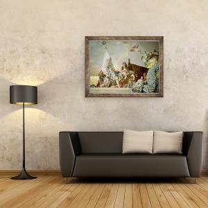 Tablou inramat - Giovanni Battista Tiepolo - Gloria Spaniei I, din tavanul camerei tronului, 60 x 80 cm - Img 2