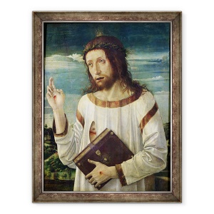 Tablou inramat - Giovanni Bellini - Hristos binecuvantare, 70 x 90 cm