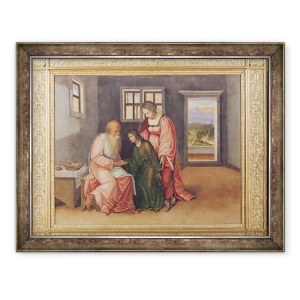 Tablou inramat - Girolamo da Treviso II - Isaac l-a binecuvantat pe Iacov, 60 x 80 cm