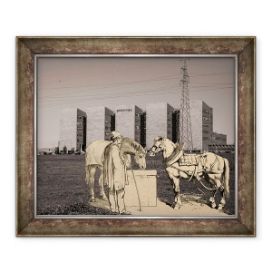 Tablou inramat - Giulio Cerocchi - cours progressif de paysage -foglio_174-, 2013, contaminare fotografica, 50 x 60 cm