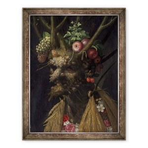 Tablou inramat - Giuseppe Arcimboldo - Patru anotimpuri intr-un singur cap, 70 x 90 cm