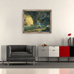 Tablou inramat - Giuseppe Bernardino Bison - Don Juan in iad, 50 x 60 cm - Img 2