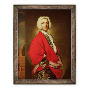 Tablou inramat - Giuseppe Ghislandi - Portretul unui om, identificat anterior ca fiind contele Galeatius Secco Suardo, 60 x 80 cm