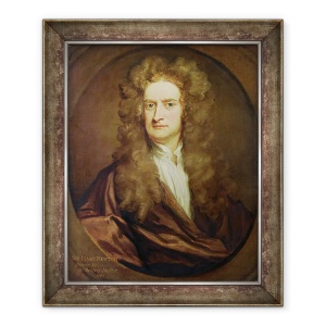 Tablou inramat - Godfrey Kneller - Portretul lui Isaac Newton 1642-1727 1702, 50 x 60 cm