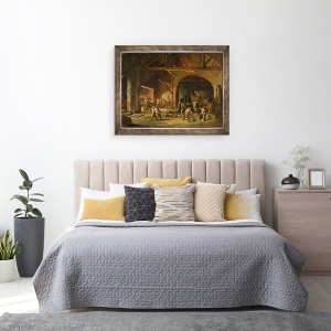 Tablou inramat - Godfrey Sykes - Interiorul unei feronerii, 70 x 90 cm - Img 3