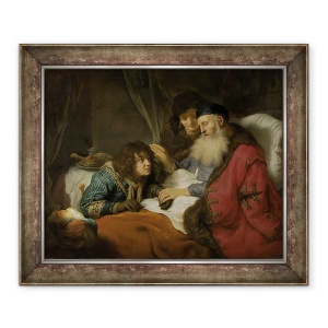 Tablou inramat - Govaert Flinck - Isaac l-a binecuvantat pe Iacov, 50 x 60 cm