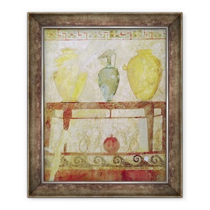 Tablou inramat - Greek - Placa funerara cu o oferta de vase, 50 x 60 cm