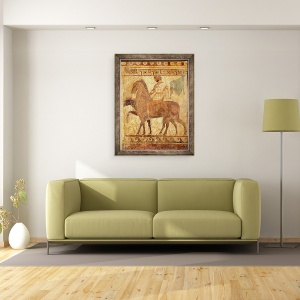 Tablou inramat - Greek - Soldat pe un cal, 70 x 90 cm - Img 2