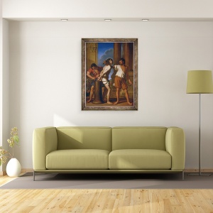 Tablou inramat - Guercino - Flagelarea lui Hristos, 70 x 90 cm - Img 2