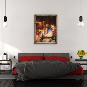 Tablou inramat - Guido Reni - Adorarea Pastorilor, 70 x 90 cm - Img 3