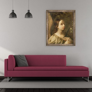 Tablou inramat - Guido Reni - ingerul Bunei Vestiri, 50 x 60 cm - Img 2