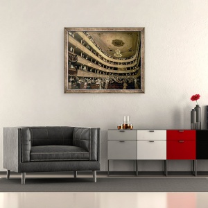 Tablou inramat - Gustav Klimt - Auditoriul Teatrului Vechi al Castelului, 50 x 60 cm - Img 2