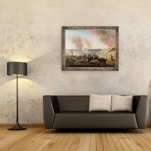 Tablou inramat - Gustave Clarence Rodolphe Boulanger - Lupta in Place de la Concorde, 60 x 80 cm - Img 2
