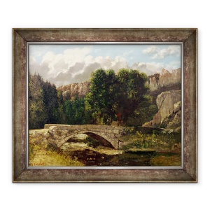 Tablou inramat - Gustave Courbet - Pont de Fleurie, Elvetia, 50 x 60 cm
