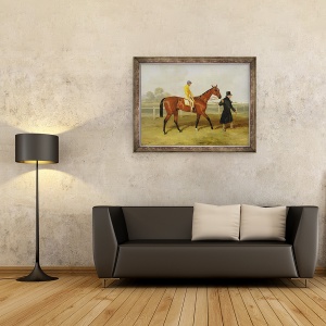 Tablou inramat - Harry Hall - Sir Tatton Sykes 1772-1863 conducand in calul Sir Tatton Sykes, cu William Scott Up, 60 x 80 cm - Img 2