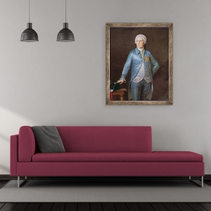 Tablou inramat - Heinrich Schmidt - Christian VII 1749-1808 1788, 50 x 60 cm - Img 2