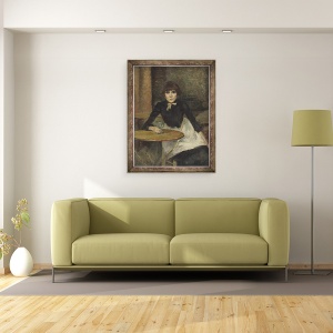 Tablou inramat - Henri de Toulouse-Lautrec - A la Bastille Jeanne Wenz, 70 x 90 cm - Img 2