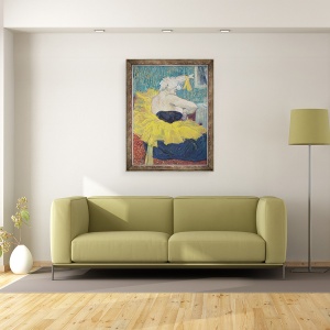 Tablou inramat - Henri de Toulouse-Lautrec - Clowness Cha-U-Kao intr-un Tutu, 60 x 80 cm - Img 2
