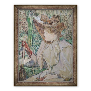 Tablou inramat - Henri de Toulouse-Lautrec - Femeie cu Manusi, 70 x 90 cm