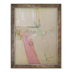 Tablou inramat - Henri de Toulouse-Lautrec - in partea de sus a scarii de pe Rue des Moulins, 60 x 80 cm
