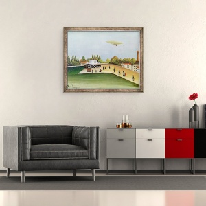 Tablou inramat - Henri J.F. Rousseau - Quay la Ivry, 50 x 60 cm - Img 2