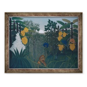 Tablou inramat - Henri J.F. Rousseau - Rascumpararea leului, 60 x 80 cm