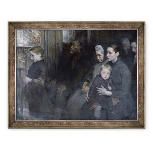 Tablou inramat - Henri Jules Jean Geoffroy - Demisionat la lotul lor, 60 x 80 cm