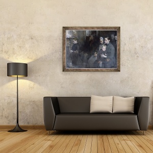 Tablou inramat - Henri Jules Jean Geoffroy - Demisionat la lotul lor, 60 x 80 cm - Img 2