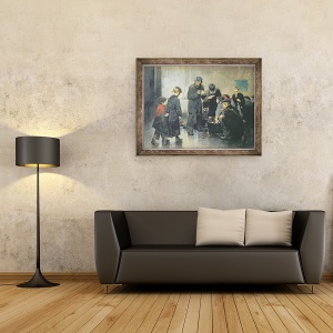 Tablou inramat - Henri Jules Jean Geoffroy - Mor de foame, 60 x 80 cm - Img 2