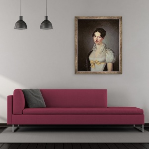 Tablou inramat - Henri Nicolas van Gorp - Doamna Laure de Berny, 50 x 60 cm - Img 2