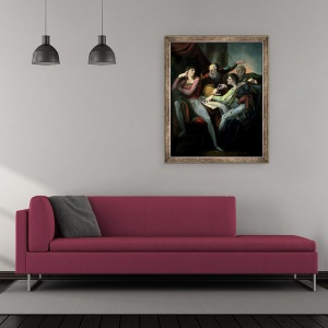 Tablou inramat - Henry Fuseli - Litigiul dintre Hotspur, Worcester, Mortimer si Glendower, 50 x 60 cm - Img 2