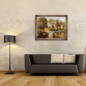 Tablou inramat - Henry John Yeend King - Cu feribotul la Clifton, 60 x 80 cm - Img 2