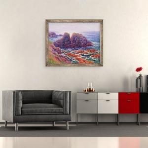 Tablou inramat - Henry Moret - Marea de la Finistere, 50 x 60 cm - Img 2