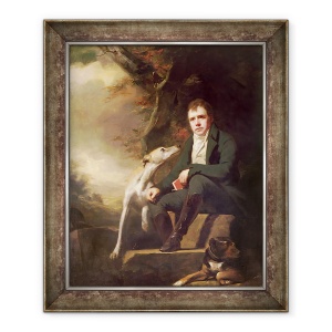 Tablou inramat - Henry Raeburn - Portretul lui Sir Walter Scott si cainii sai, 50 x 60 cm