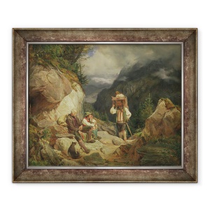 Tablou inramat - Hermann Kauffmann - Odihneste-te pe munte, 70 x 85 cm