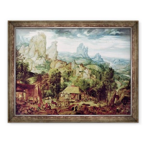 Tablou inramat - Herri met de Bles - Peisaj cu Forge, 60 x 80 cm