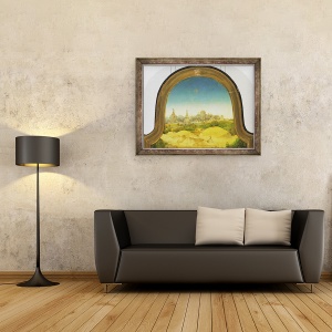 Tablou inramat - Hieronymus Bosch - Adorarea Magilor, detalii de fundal, 70 x 90 cm - Img 2