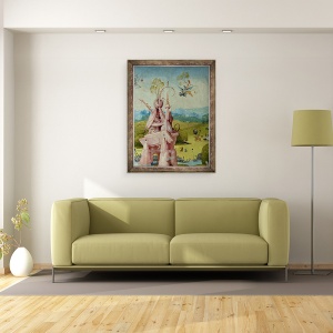Tablou inramat - Hieronymus Bosch - Gradina deliciilor Pamantesti II, 70 x 90 cm - Img 2