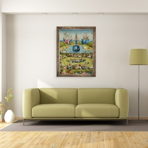 Tablou inramat - Hieronymus Bosch - Gradina deliciilor Pamantesti III, 70 x 90 cm - Img 2